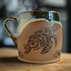 mug with turtle design 