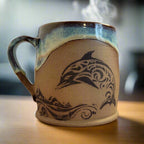 Mug with dolphin design 