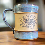 Mug with lotus design
