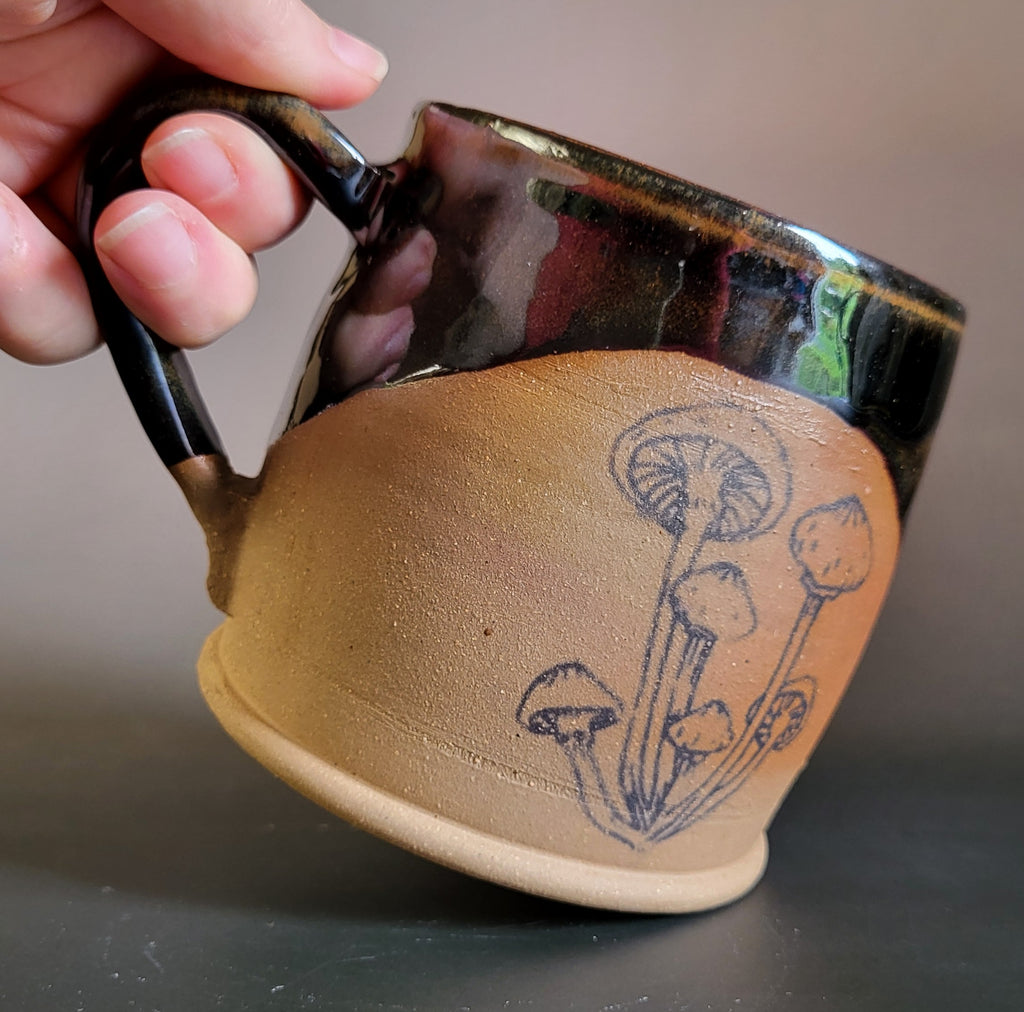 Mug with mushroom decal