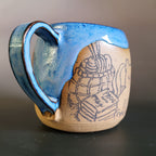 Cozy cat and books at home mug