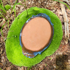 Serving Platter handcrafted with scroll handles in a blue glaze