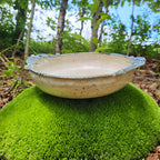 Pie Dish (9 Inch) with Scroll handles and speckled glaze