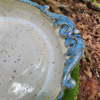 Pie Dish (9 Inch) with Scroll handles and speckled glaze