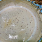 Pie Dish (9 Inch) with Scroll handles and speckled glaze