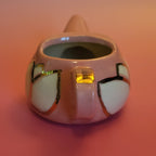Pink Porcelain Nasal Wash Pot 22K Gold Accents