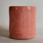 Tea Cup pink, Buddha face, serene happy face carved design. Pink era