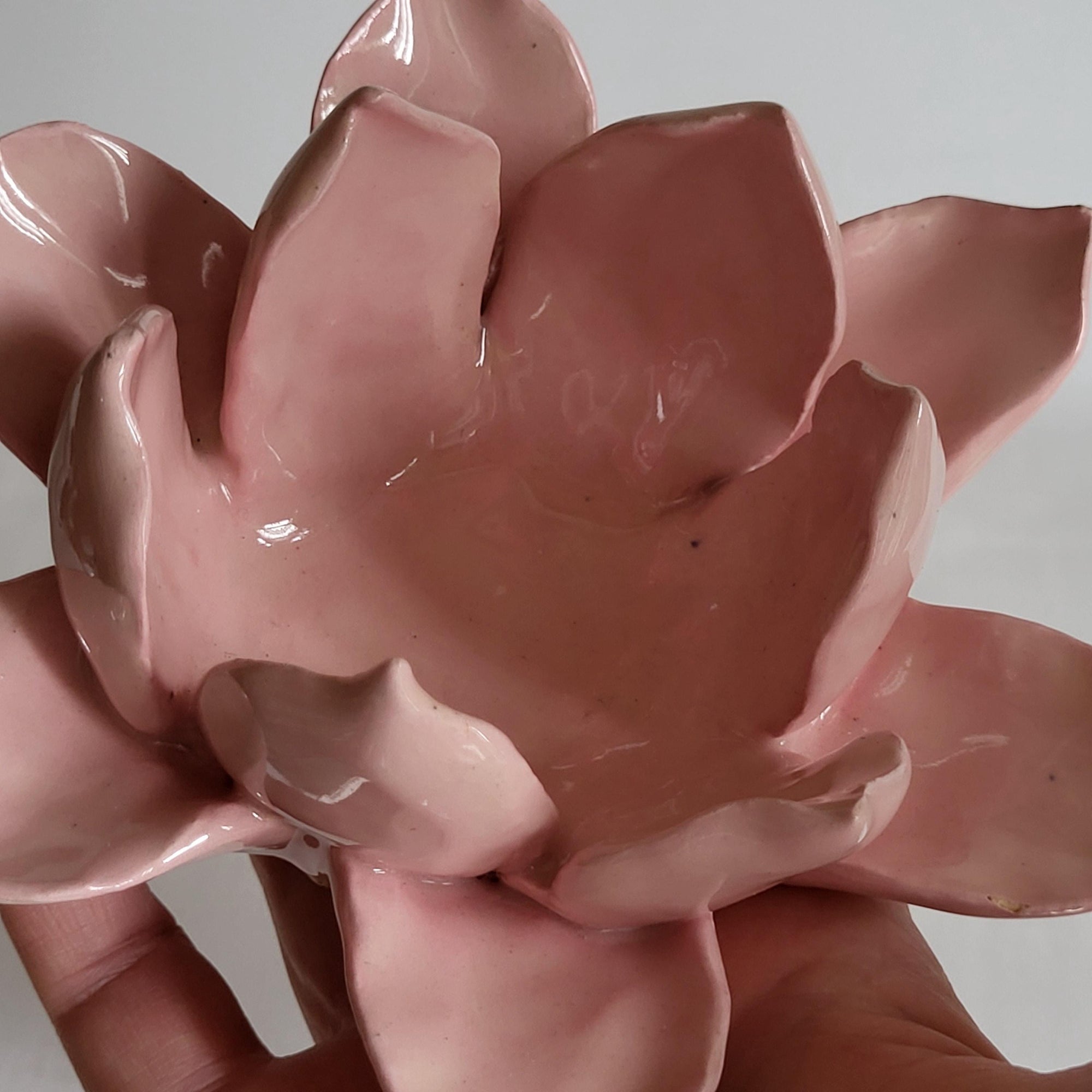 Tea light holder, Pink Lotus, Mediation room, Boho decor, Altar candle holder
