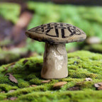 Mushroom Figurine , mushroom decoration, knick-knack, chachki, bric a brac, mushroom trinket, mushroom bauble with Celtic Knot