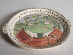 Serving plate, Frog decor, hand painted, Frog gift, Wall art, wall hanging